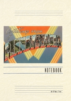 Vintage Lined Notebook Greetings from Pennsylvania