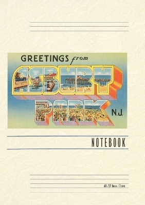 Vintage Lined Notebook Greetings from Asbury Park, New Jersey