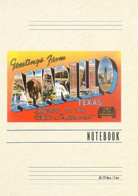 Vintage Lined Notebook Greetings from Amarillo, Texas