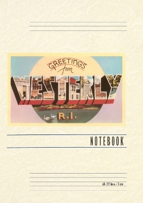 Vintage Lined Notebook Greetings from Westerly