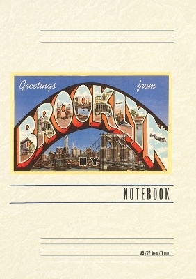 Vintage Lined Notebook Greetings from Brooklyn, New York City