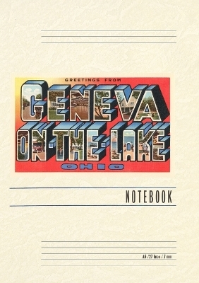 Vintage Lined Notebook Greetings from Geneva on the Lake