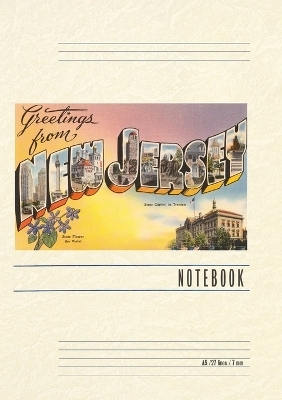 Vintage Lined Notebook Greetings from New Jersey