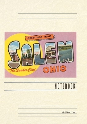 Vintage Lined Notebook Greetings from Salem