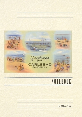 Vintage Lined Notebook Greetings from Carlsbad