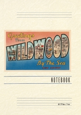 Vintage Lined Notebook Greetings from Wildwood by-the-Sea, New Jersey