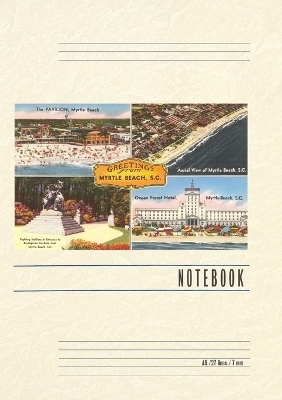 Vintage Lined Notebook Greetings from Myrtle Beach