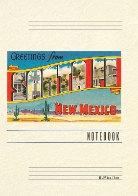 Vintage Lined Notebook Greetings from Santa Fe, New Mexico