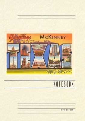 Vintage Lined Notebook Greetings from McKinney, Texas