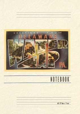 Vintage Lined Notebook Greetings from Delaware, Water Gap, Pennsylvania