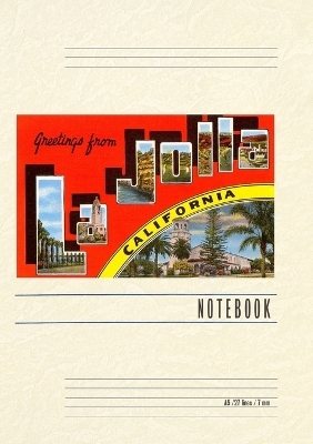 Vintage Lined Notebook Greetings from La Jolla, California