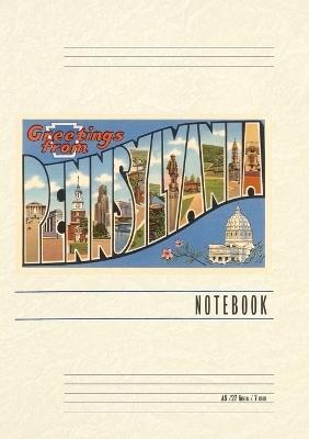 Vintage Lined Notebook Greetings from Pennsylvania