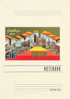 Vintage Lined Notebook Greetings from Hamilton