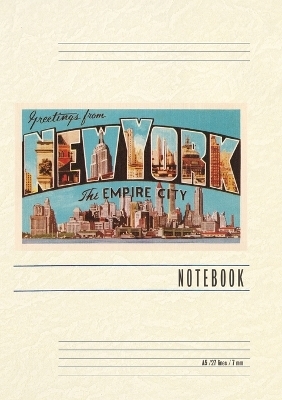 Vintage Lined Notebook Greetings from New York, the Empire City