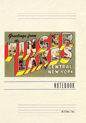 Vintage Lined Notebook Greetings from the Finger Lakes, New York