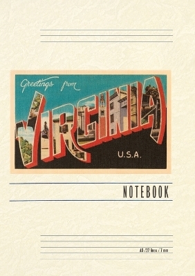 Vintage Lined Notebook Greetings from Virginia, USA