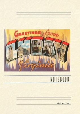 Vintage Lined Notebook Greetings from Luray