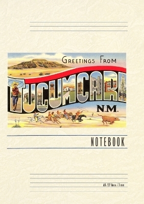 Vintage Lined Notebook Greetings from Tucumcari, New Mexico