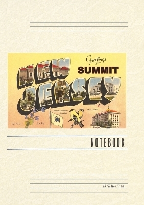 Vintage Lined Notebook Greetings from Summit, New Jersey