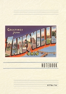 Vintage Lined Notebook Greetings from Zanesville