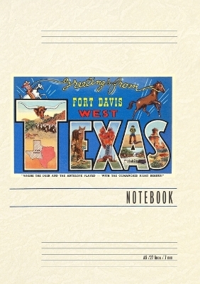 Vintage Lined Notebook Greetings from Fort Davis, Texas