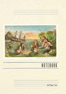 Vintage Lined Notebook Greetings from Cape May, Mermaids