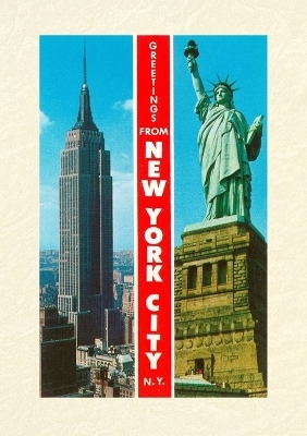 Vintage Lined Notebook Famous Sights, Greetings from New York City