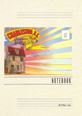 Vintage Lined Notebook Postcard Folder, Greetings from Charleston, South Carolina