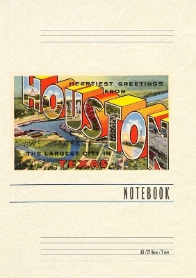 Vintage Lined Notebook Heartiest Greetings from Houston, Texas