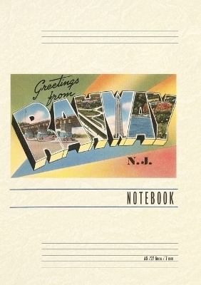 Vintage Lined Notebook Greetings from Rahway, New Jersey