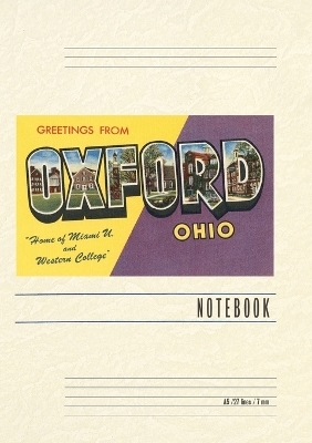 Vintage Lined Notebook Greetings from Oxford