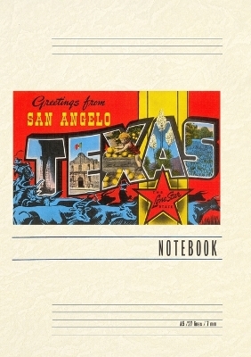 Vintage Lined Notebook Greetings from San Angelo, Texas, the Lone Star State