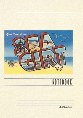 Vintage Lined Notebook Greetings from Sea Girt, New Jersey