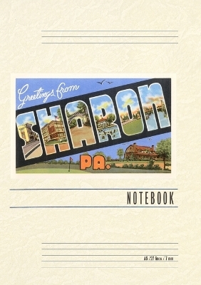 Vintage Lined Notebook Greetings from Sharon, Pennsylvania