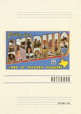 Vintage Lined Notebook Greetings from Amarillo