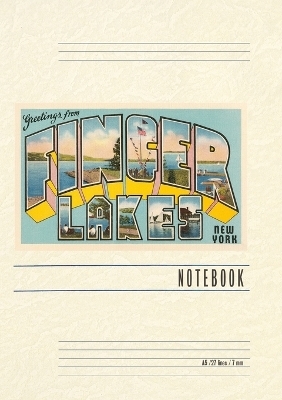 Vintage Lined Notebook Greetings from Finger Lakes, New York