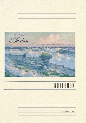 Vintage Lined Notebook Greetings from Avalon, New Jersey, Seascape