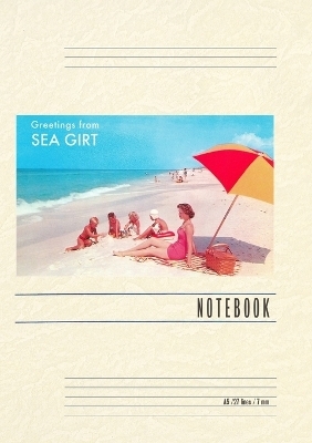 Vintage Lined Notebook Greetings fro Sea Girt, Beach