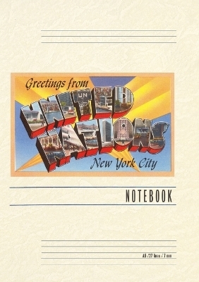 Vintage Lined Notebook Greetings from United Nations, New York City