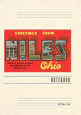 Vintage Lined Notebook Greetings from Niles