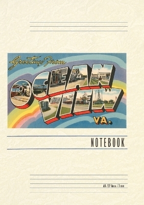 Vintage Lined Notebook Greetings from Ocean View