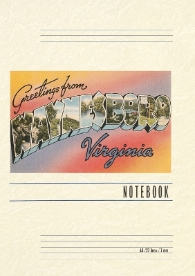 Vintage Lined Notebook Greetings from Waynesboro