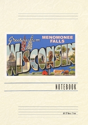 Vintage Lined Notebook Greetings from Menomonee Falls