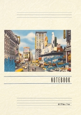 Vintage Lined Notebook Greetings from Times, Square, New York City