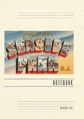 Vintage Lined Notebook Greetings from Seaside Park, New Jersey