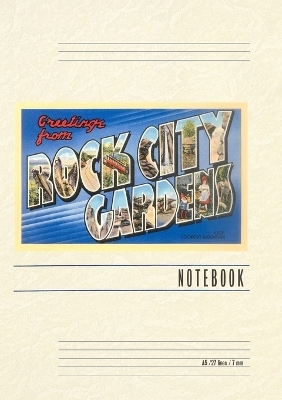 Vintage Lined Notebook Greetings from Rock City Gardens, Tennessee