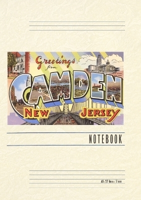 Vintage Lined Notebook Greetings from Camden, New Jersey