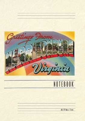 Vintage Lined Notebook Greetings from Harrisonburg