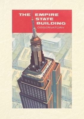 Vintage Lined Notebook Empire State Building Observatory from Above