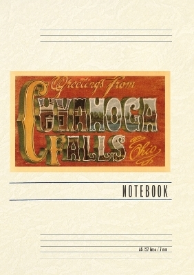 Vintage Lined Notebook Greetings from Cuyahoga Falls